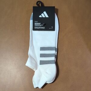 Adidas Men's White and Gray Athletic Socks